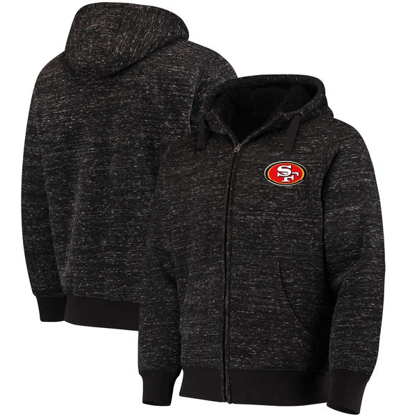 Сан-Франсиско Американский футбол 49ers G-III Sports by Carl Banks Navy Дискавери шерпа полноразмерная куртка на молнии Меланжевая черная - Цвет: men