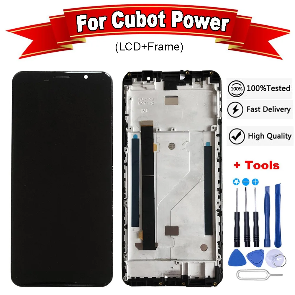 Сенсорный экран 5 99 дюйма + ЖК дисплей Cubot Power сменная рамка в сборе для Бесплатные