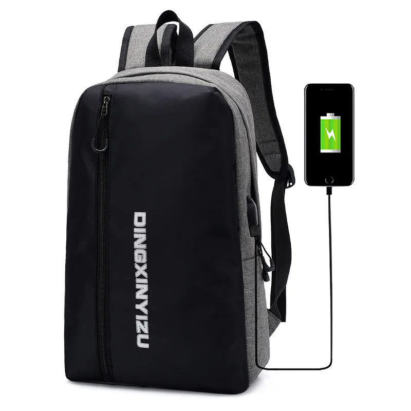 Противоугонный мужской рюкзак дорожная сумка большой емкости USB Мужской рюкзак для ноутбука сумки для колледжа и школы для мужчин Мини Рюкзак - Цвет: Dark gray