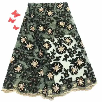 

African velvet Lace French Tulle Mesh Laces Fabrics High Quality Sequins Embroidery Wedding Dress Nigerian Lace Fabric