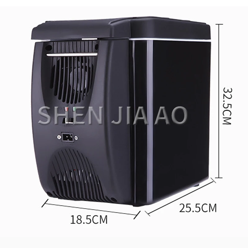 6L mini portable refrigerator car heating and cooling box hot cold small household dual-use refrigerato | Бытовая техника
