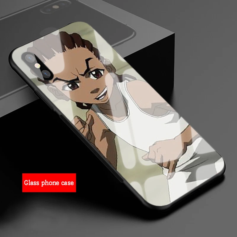Boondocks Tempered Glass Phone Case For iphone 12 11 Pro Max 5 6 7 8 X XS XR XSMax Shell 12Pro Max Cover Shell phonecase Cases For iPhone
