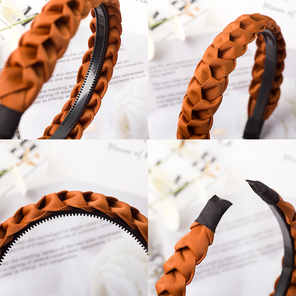 Elegant Braided Elastic Headband - Non-slip Fashion Hair Accessory