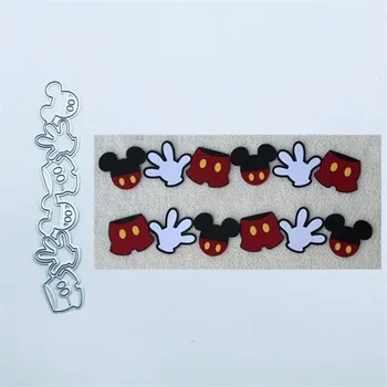 

Mickey clothes hand Metal Cut Dies Christmas Stencils For DIY Scrapbook Paper Card Decorative Craft Embossing Die Cuts