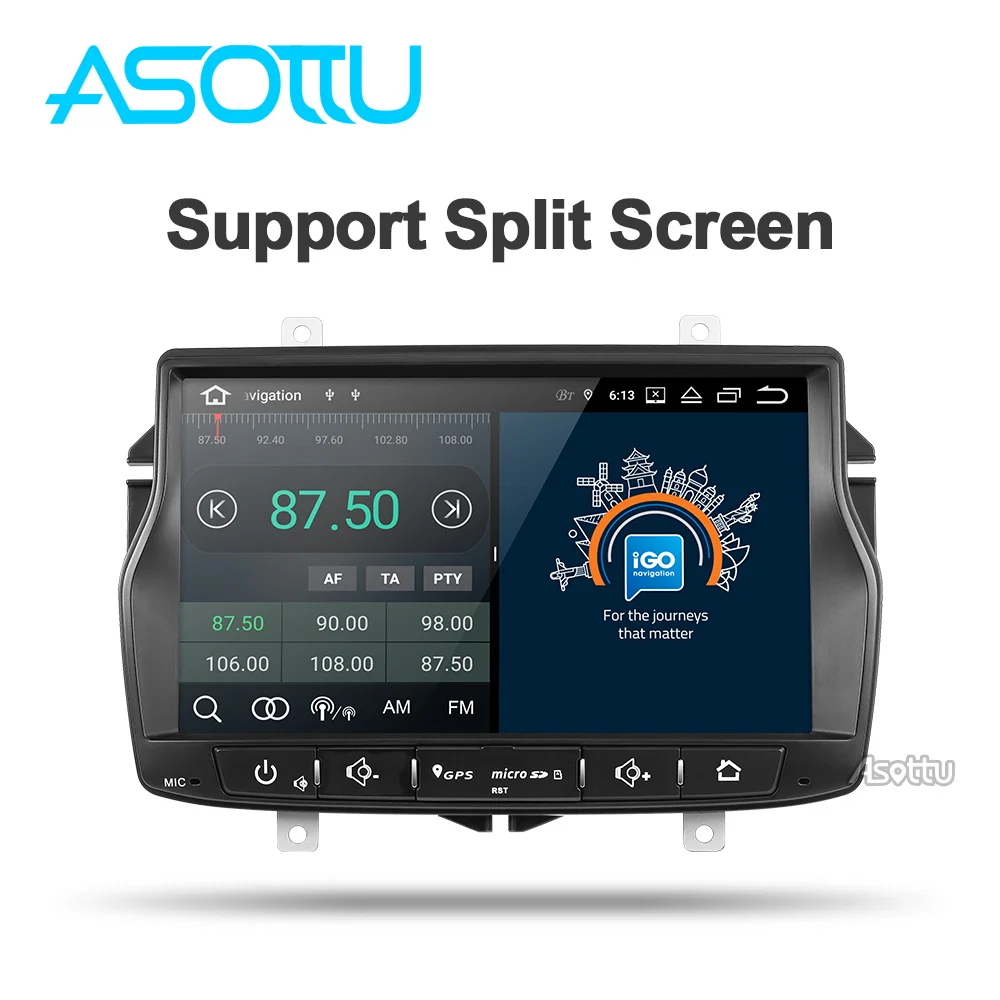 Автомобильный dvd плеер Asottu CLDA8071 PX30 android 9 0 для Lada Vesta радио видео аудио gps навигация