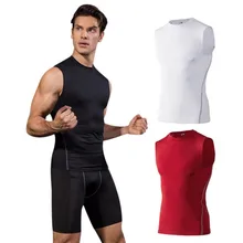 Новинка, быстросохнущая одежда для спортзала, летняя спортивная рубашка для тренировок, мужская майка без рукавов для бега, компрессионные колготки для фитнеса, майка