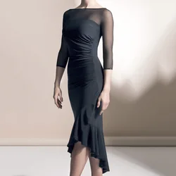 Women's Sexy Ladies Ballroom Latin Dance Dress Cha Cha Samba Competition Latino Dancing Dresses China Customize Size W18007