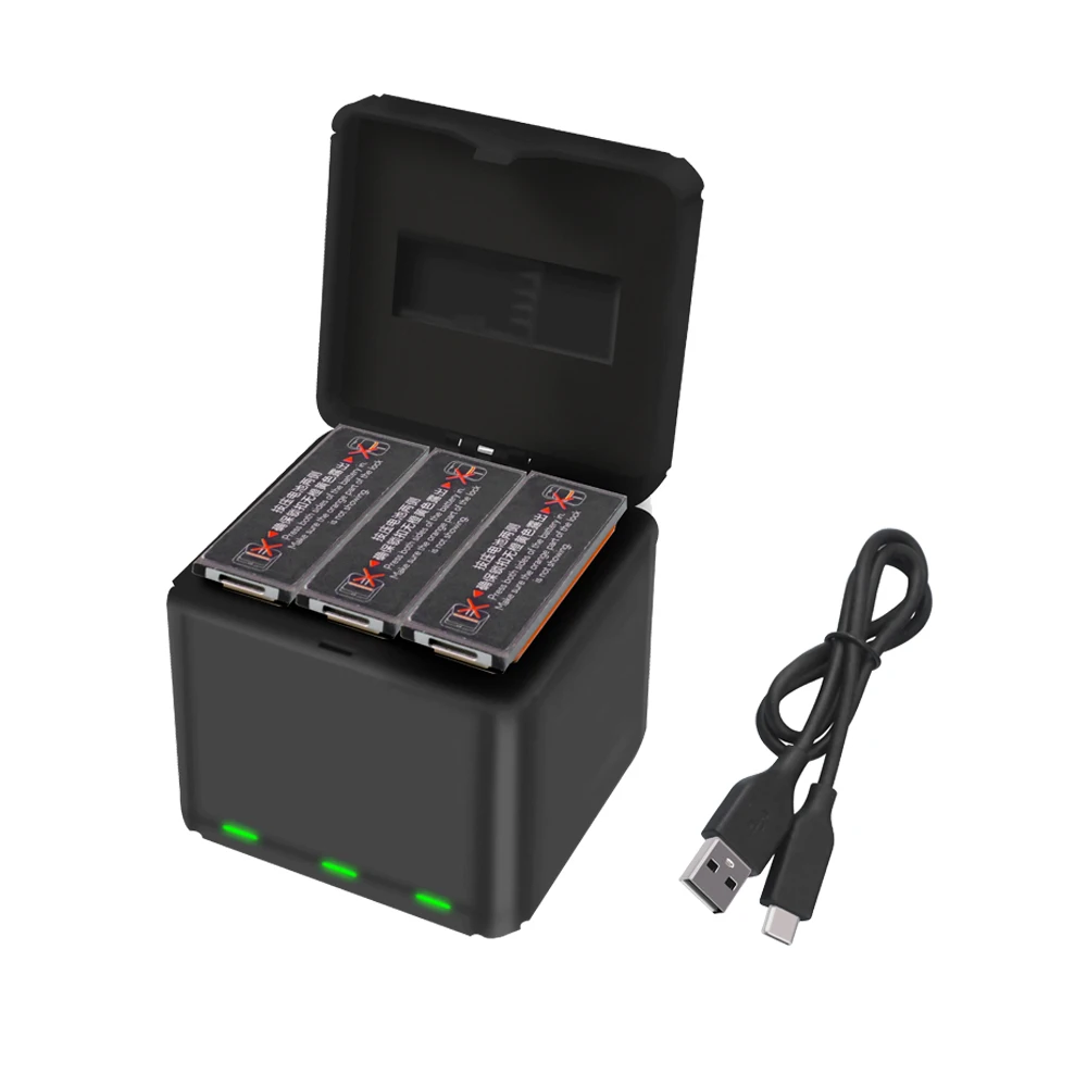 Портативный чехол для зарядки аккумулятора DJI Osmo Action Charging Box с TYPE C usb кабель