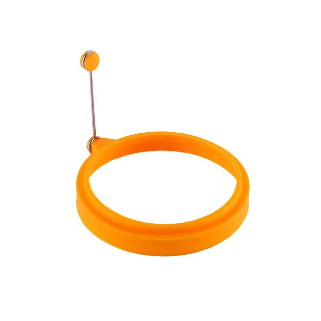 orange round shape Силиконовая форма для яичницы для приготовления блинов. Вы можете использовать яичницу для приготовления блинов - Цвет: orange round shape