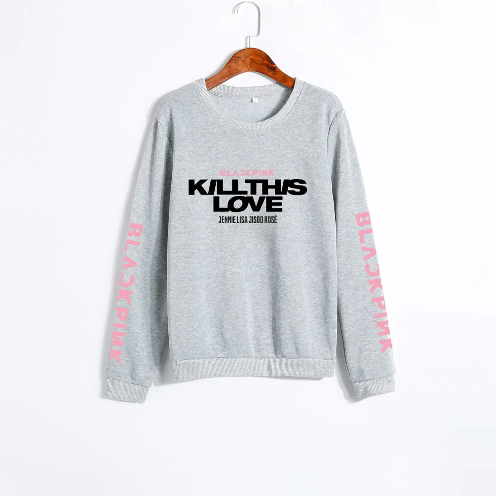 Gray Женский осенний свитер sudadera mujer, Женский пуловер с капюшоном и длинным рукавом, блузка с буквенным принтом, женские толстовки, большие размеры 2XL - Цвет: Gray