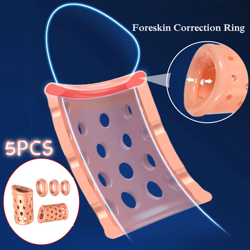 5pcs-set-foreskin-resistance-delay-rings-penis-sleeve-ring-time-delay