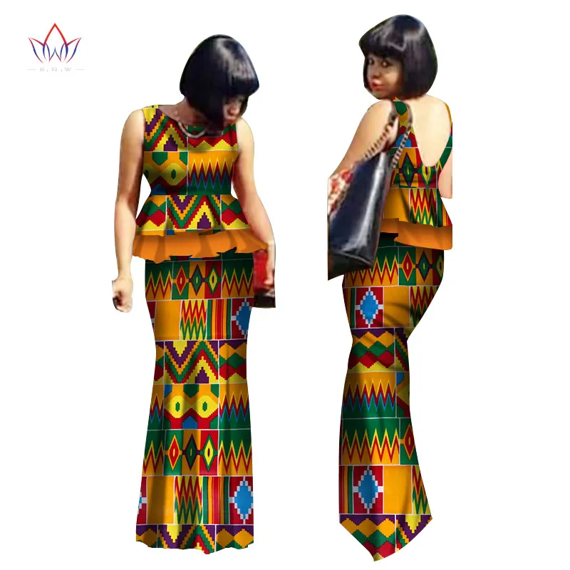 2020 Jupe Africaine Ensemble Pour Femmes Col Rond Robe De Mariee Africaine Dashiki Jupe Blouse Conception Survetement Coton Vetements 6xl Wy2066 Aliexpress