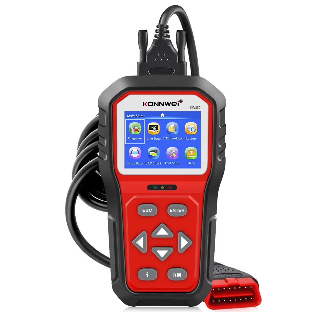 KONNWEI KW860 Automotive Scanner Tools OBD2 Scanner Diagnostic Tool Scanner Car Engine Code Reader OBD2 Full Mode Upgraded KW850