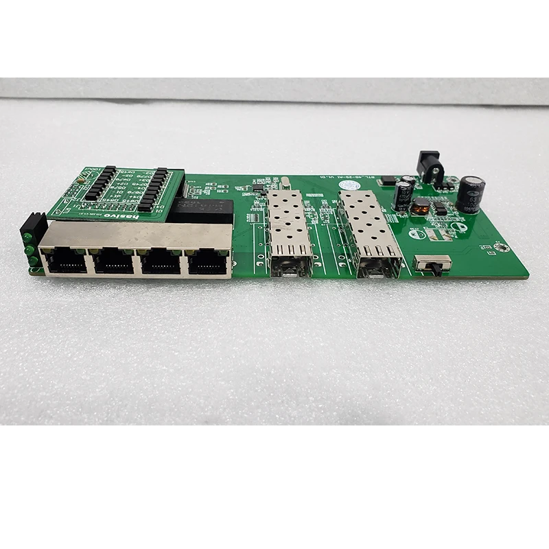 Обратное POE Питание коммутатор 4x10 M/100 M/1000 M порт и 2 SFP Gigabit Ethernet коммутатор PCB материнская плата