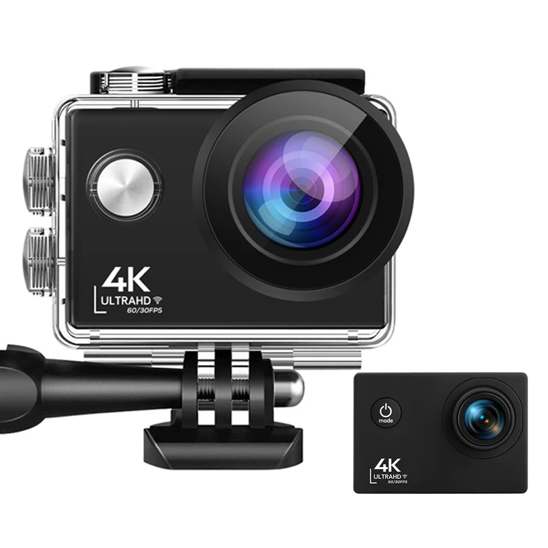 Cámara de Acción Ultra HD 4K de 24MP, videocámara deportiva con pantalla IPS de 2,0 , 170D, impermeable, cámara DV DVR deportivo Pro