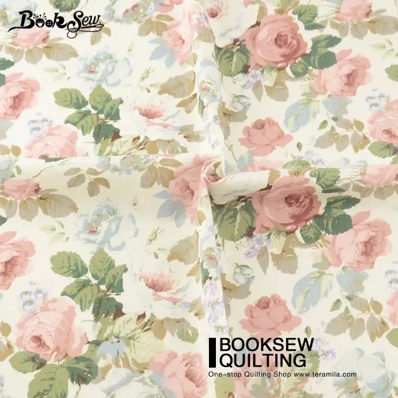 Booksew 100% хлопок саржевая белая ткань для квилтинга цветочный узор DIY Tecidos De пэчворк