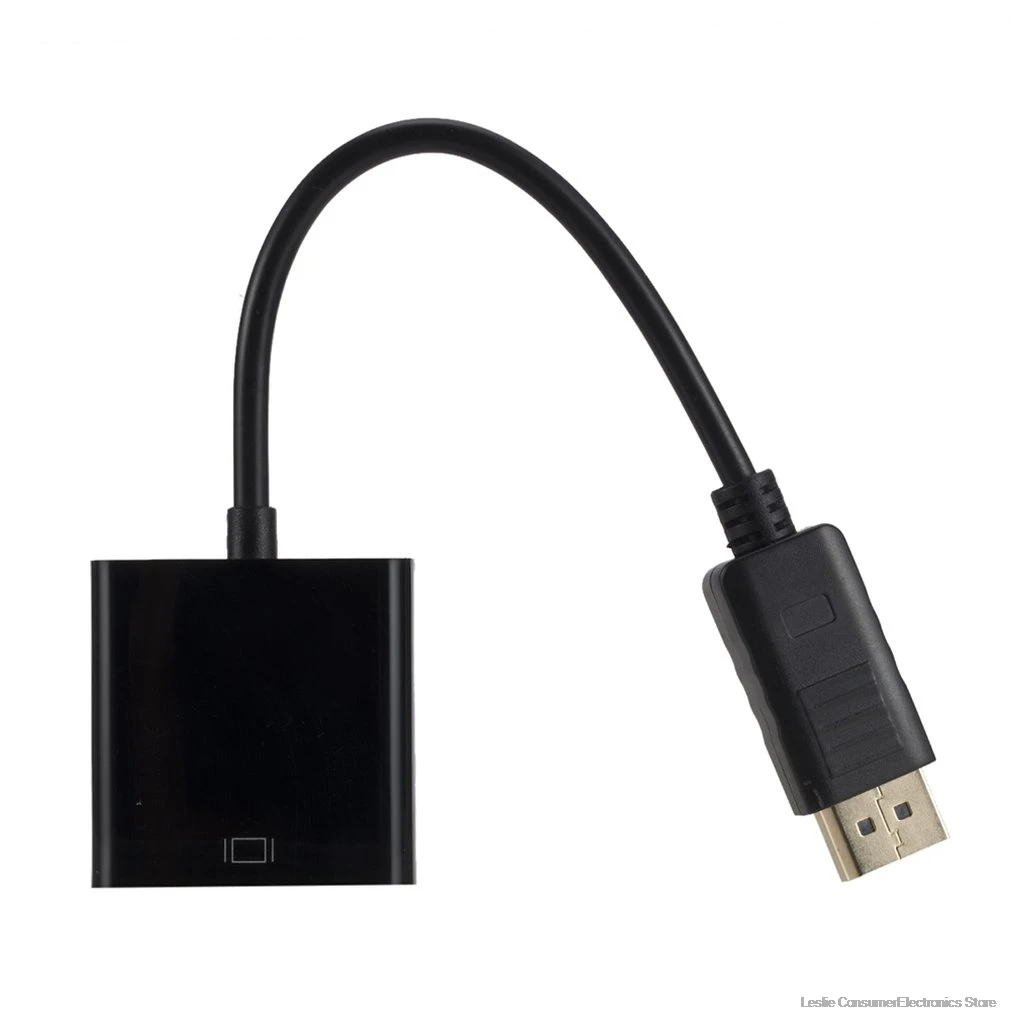 DisplayPort Display Port DP to VGA Adapter Cable Male to Female Converter for PC Computer Laptop HDTV Monitor Projector