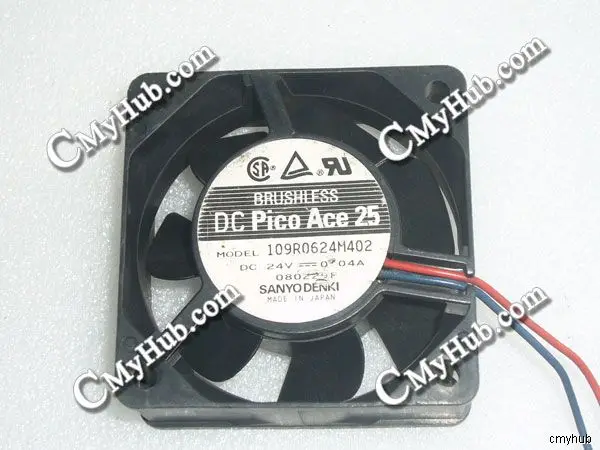 Для SANYO DENKI 109R0624M402 DC24V 0 04 Вт 6025 6 см 60 мм 60x60x25 2-контактный 2-проводной охлаждающий