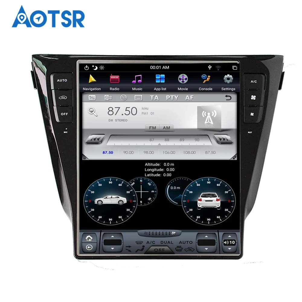 Tesla style px6 Android 8,1 4+ 64G автомобильный DVD плеер gps навигация для NISSAN Qashqai 2013- мультимедиа радио рекордер головное устройство