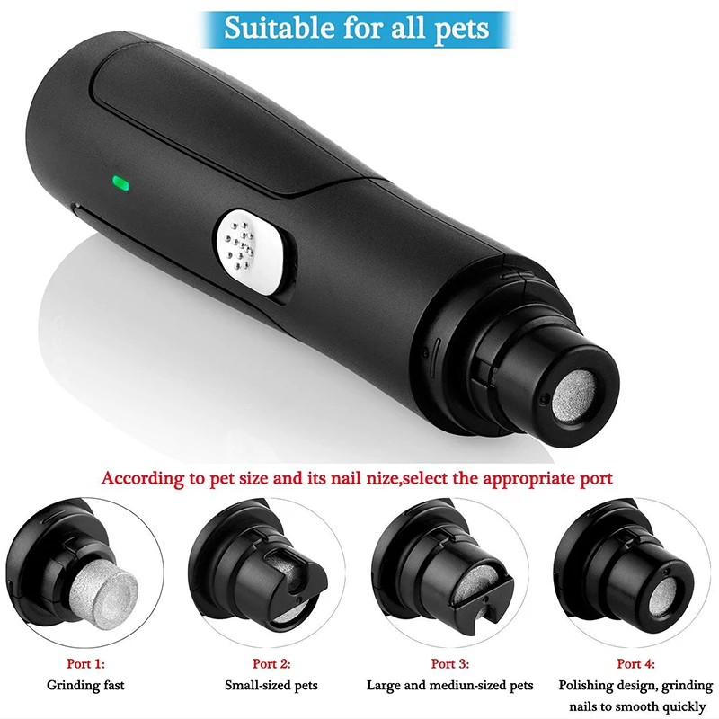 Dog Nail Grinder-Модернизированный 2 скорости тихий USB Перезаряжаемый профессиональный триммер для ногтей для домашних животных уход за лапами и Сглаживание Уход за когтями для