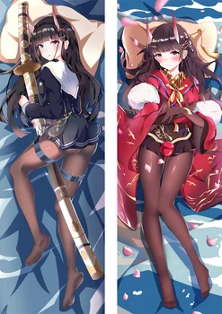 

2020 August NEW Azur Lane Game Pillow Cover Case Double-side Sexy Girls Pillowcase Peach Skin 2 Way Throw Pillow case