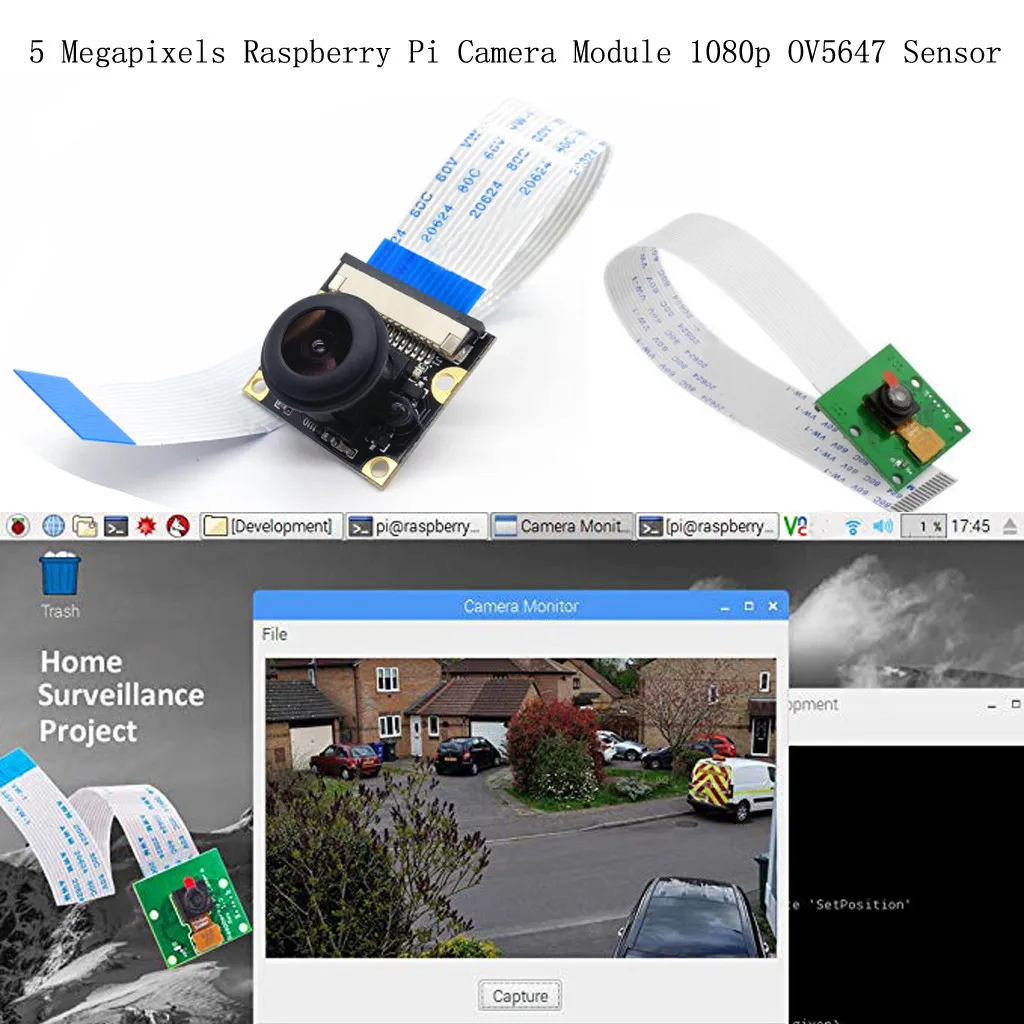 5 мегапикселей RaspberryPi модуль камеры 1080p OV5647 сенсор с 6 дюймов 15 Pin 1080p 720p Мини камера 5MP веб-камера видеокамера