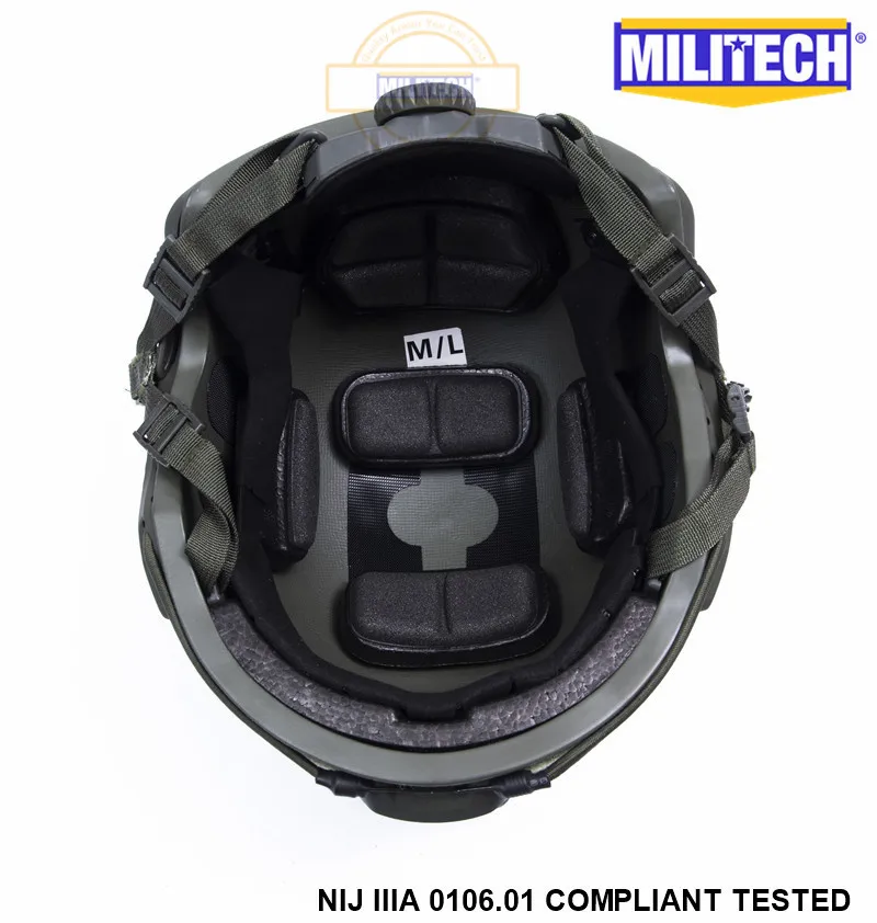 ISO сертифицированный MILITECH NIJ III+ Быстрый OD 2 в 1 OCC Dial Liner High XP Cut пуленепробиваемый арамидный баллистический шлем NIJ 0101,07 RF1