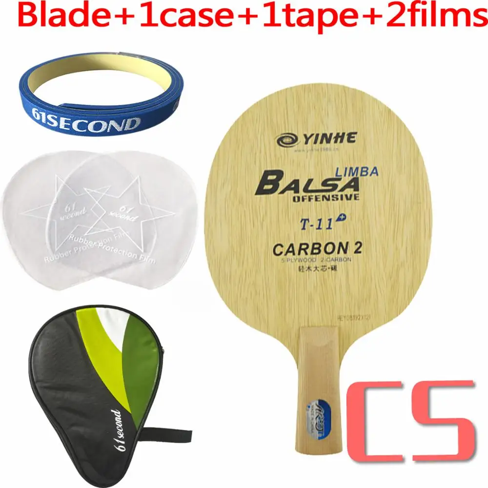 CS with H 1case Galaxy Milky Way Yinhe T-11+ T 11+ T11+ Limba Balsa с лезвием для ракетки для пинг-понга - Цвет: CS with H 1case
