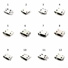 Connecteurs Micro USB, 5 broches, prise DIP Jack, 12 modèles, pour MP3/4 Huawei, Kit de prise DIP pour téléphone portable, 60 pièces/lot