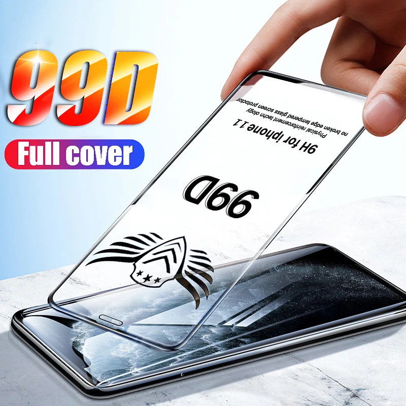 EQZ 99D защита экрана закаленное стекло для iPhone 7 8 6 6s Plus 11 защитное на X XS Pro Max XR |