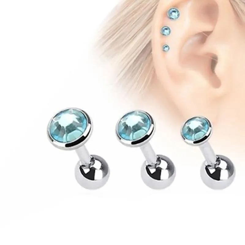 

New 3pcs/Lot Fashion Ear Piercing Lip Body Helix Tragus Lobe Barbell Bar Earrings Ear Studs Piercing 3mm&4mm&5mm MV66