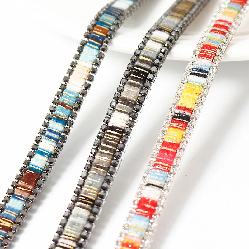 Стразы 90 см ленты для шитья кристаллы клей горячего расплава Блестящая лента