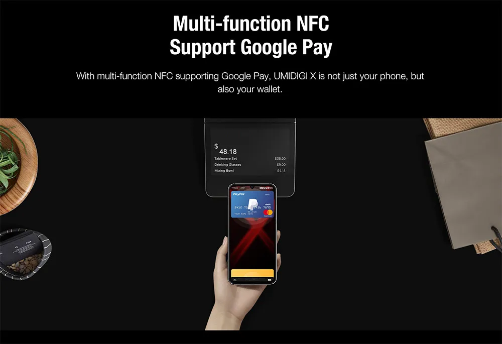 UMIDIGI X In-screen Fingerprint 6,35 AMOLED 48MP Тройная задняя камера 128 Гб телефон nfc Android 9,0 4G смартфон разблокированный сотовый