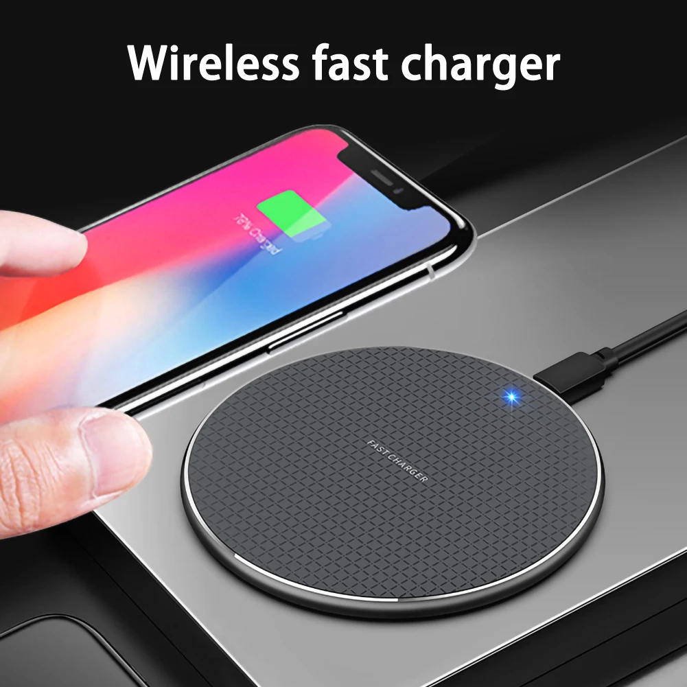 

10W Fast Wireless Charger for iPhone X Xs MAX XR plus Qi Charging Pad for Samsung S8 S9 Plus Note 9 8 USB Fast Wireless charger