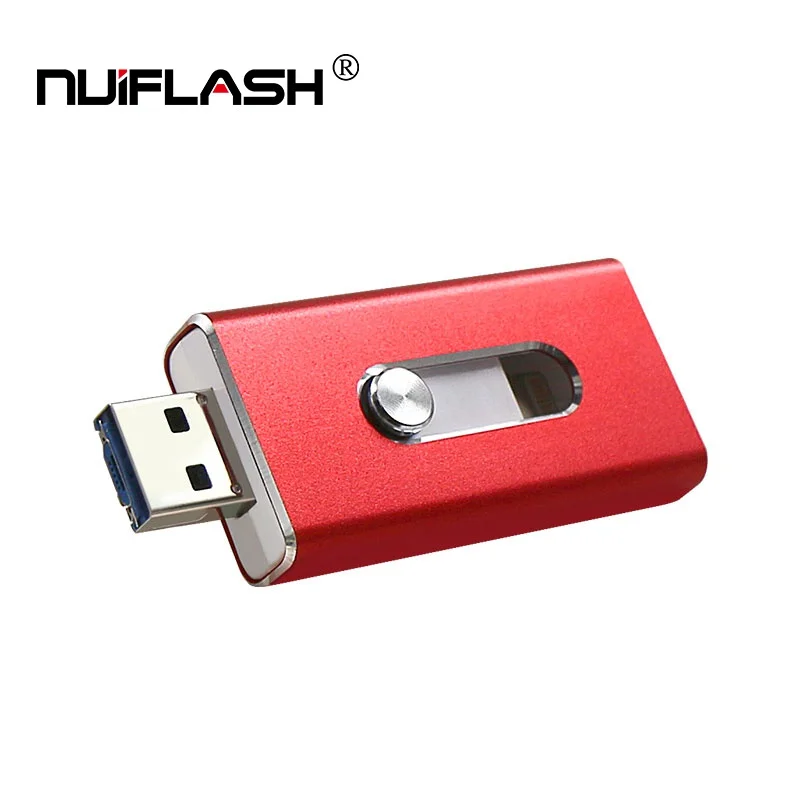 3 в 1, 128 ГБ, 64 ГБ, 32 ГБ, 16 ГБ, 8 ГБ, металлический USB 3,0, OTG, iFlash Drive, HD USB флеш-накопители для iPhone, iPad, iPod и Android Phone