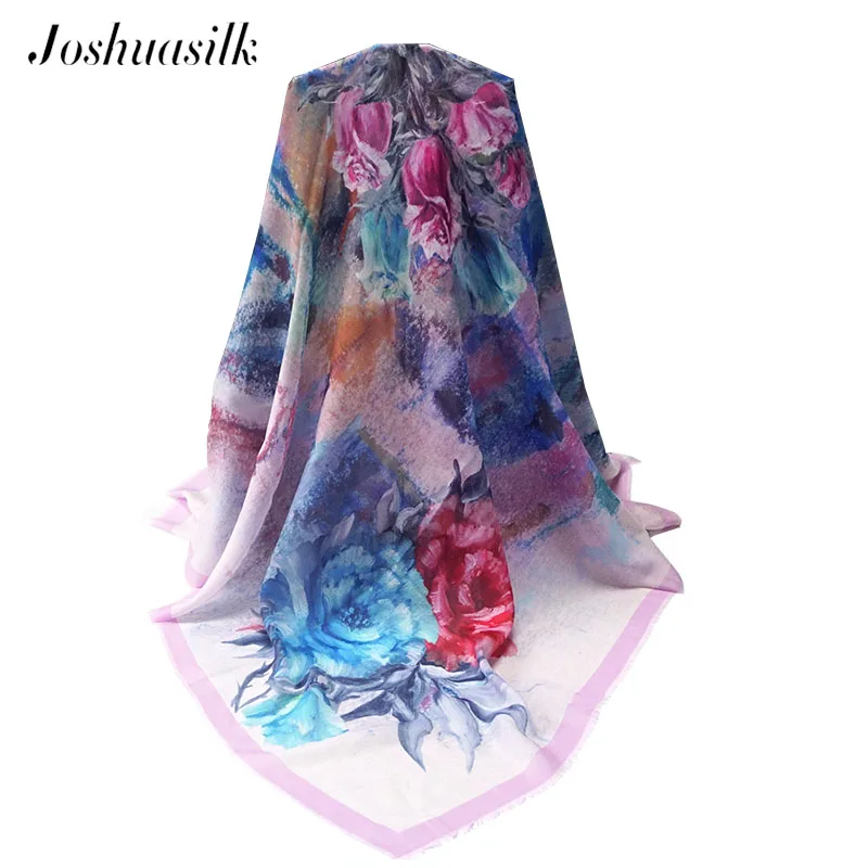

JOSHUASILK 2019 Spring and Summer Autumn Thin Women Scarf Fashion Shawl Headscarf Wraps Women Pashmina Bandana Female Hijab