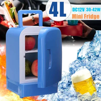 

4L Car Refrigerator Automoble Mini Fridge Refrigerators Freezer Cooling Box frigobar Food Fruit Storage Fridge Compressor CE