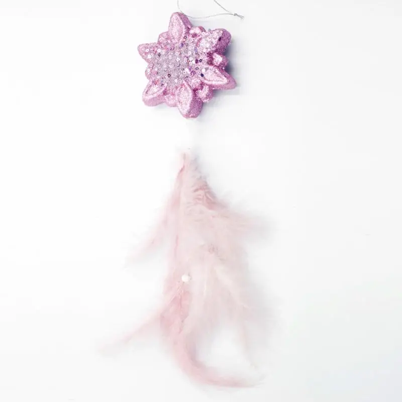 

3pcs/set Christmas Feather Foam Hanging Ornaments Living Room Xmas Tree Party Decorations for Girls