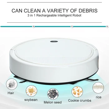 

3 in 1 Smart Rechargeable Sweeping Robot Dry Wet Multi-functional Automatic Sweeper Home Cleaning Vacuum Cleaner