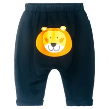 Новинка года, стильные весенне-осенние детские джинсы штаны с высокой талией и рисунком Повседневные детские штаны из чистого хлопка для мальчиков и девочек