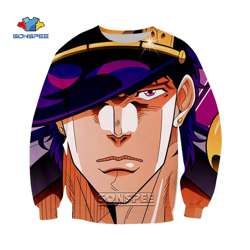 SONSPEE JoJo Необычные Приключения Аниме Толстовка с 3D принтом Толстовка для женщин и мужчин Homme Повседневный пуловер с длинными рукавами одежда A36 - Цвет: 14