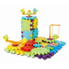 82 шт пластиковые детские электрические шестерни строительные блоки кирпичи 3D Модели Строительные наборы Детская образовательная игрушка-игра подарки