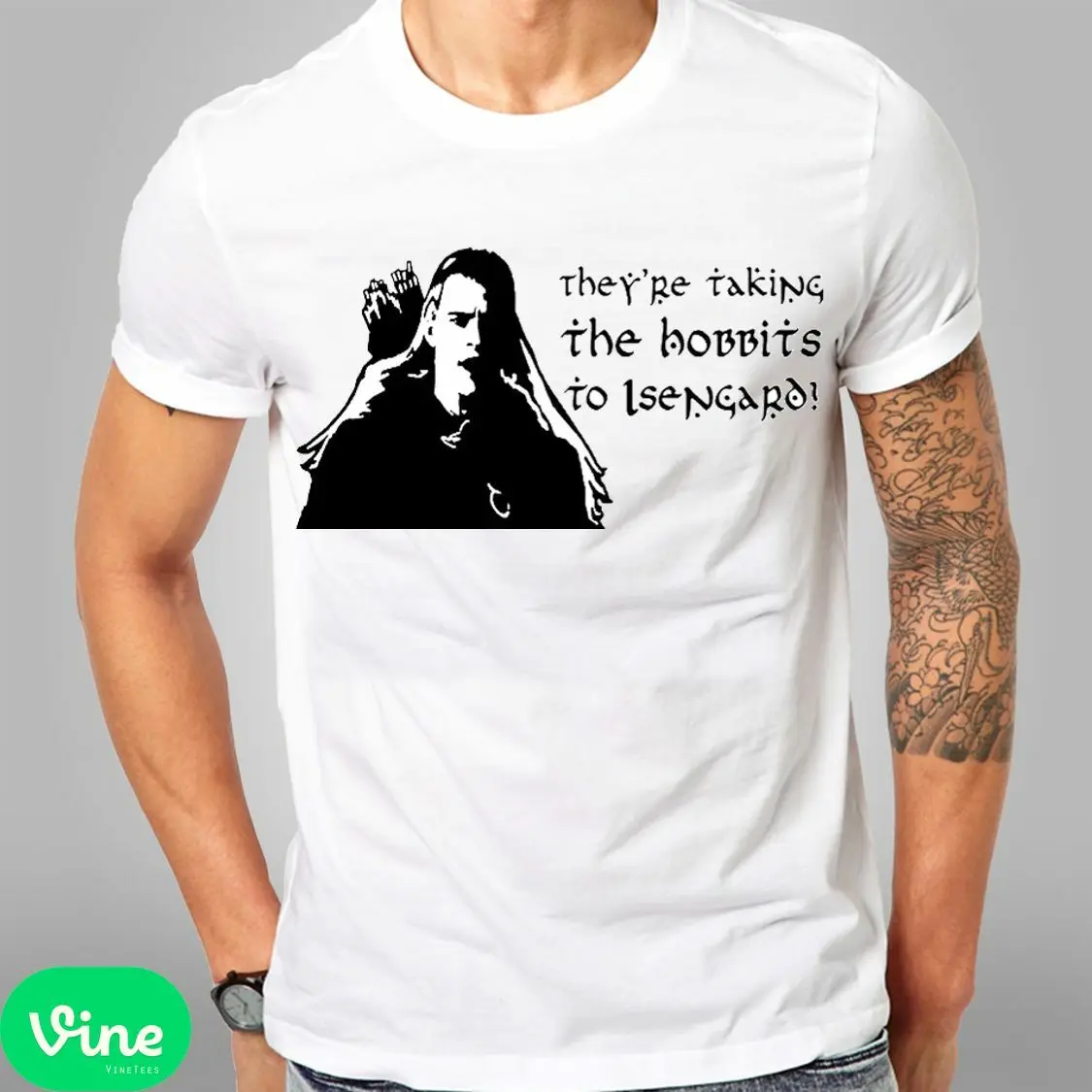 

LORD OF THE RINGS FUNNY LEGOLAS THEY"RE TAKING THE HOBBITS TO ISENGARD! T-Shirt