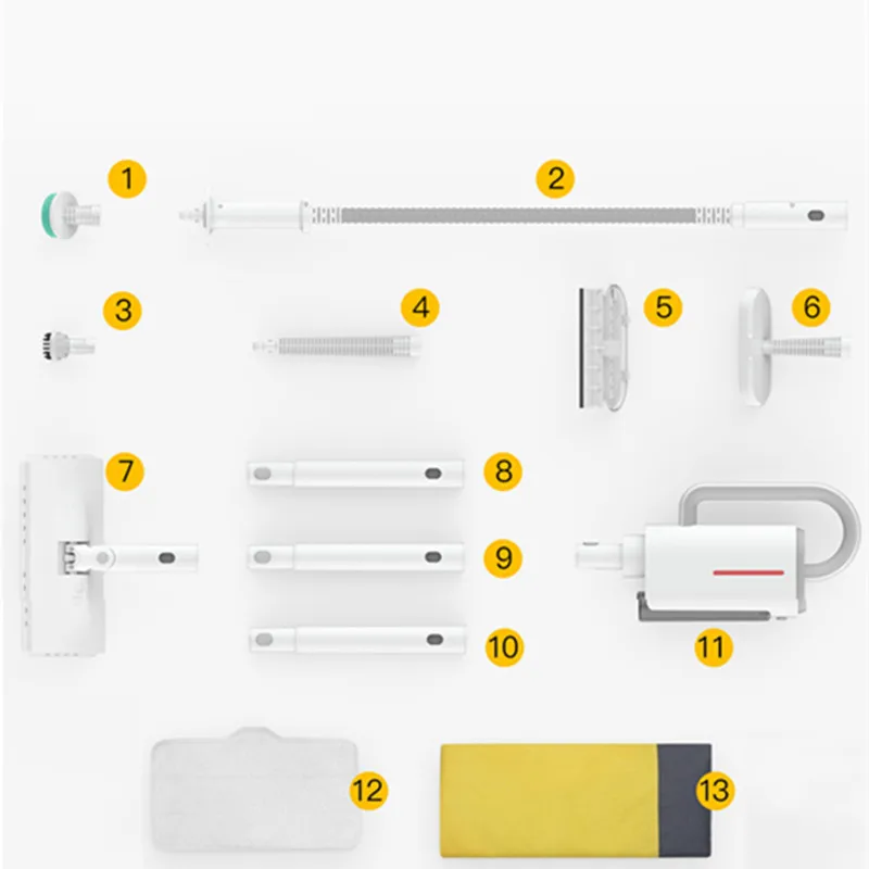 Xiaomi Deerma пароочиститель ZQ610 ZQ600 электрический ручной Швабра для мытья пола дома более 5 вложений одежда гладильная машина