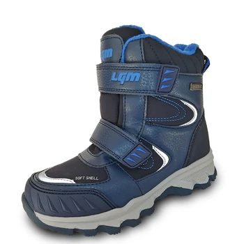 

Free Shipping 1pair Winter warm KIDS Boots Snow Children's boot inner wool, Fashion boy Outdoor ski Shoes