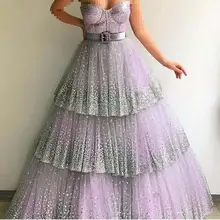 New Arrival Off the Shoulder Sweetheart Sleeveless Bling Bling A Line Prom Dresses