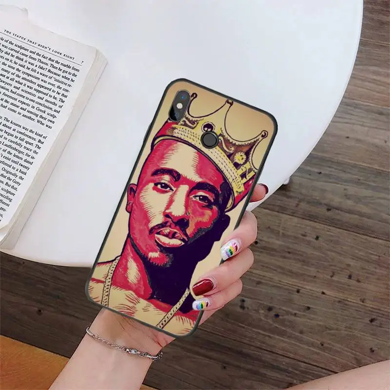 2Pac Tupac Amaru Shakur Makaveli Ốp Lưng Điện Thoại Xiaomi Redmi 4X 5Plus 6A 7 7A 8 8A Redmi Note 4 5 7 8 9 Note 8T 8Pro 9Pro xiaomi leather case color