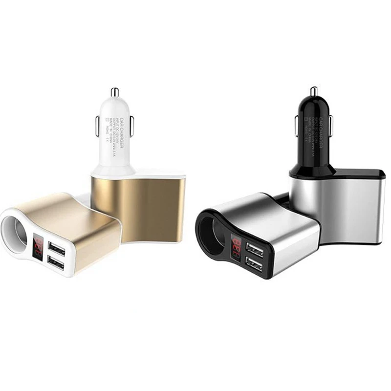 Интеллектуальный цифровой дисплей двойной зарядное устройство usb