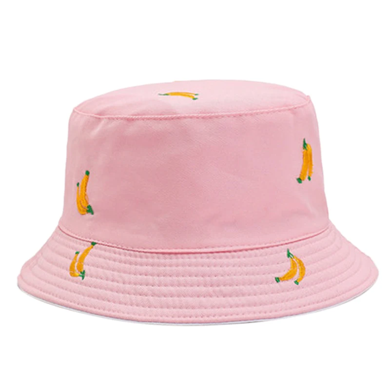 Double-Sided Banana Fruit Hat Female Fisherman Hat Outdoor Sun Protection Visor Bucket Cap