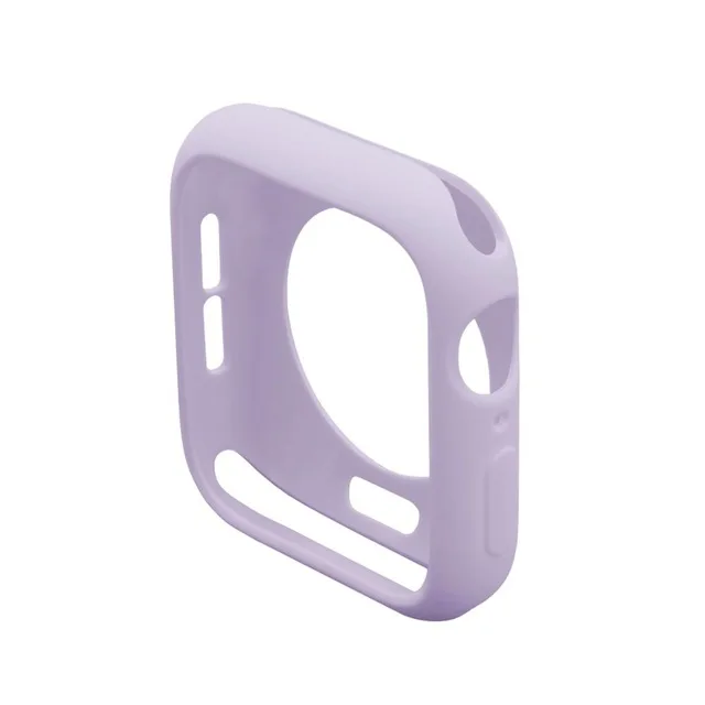 purple Чехол для apple watch 4, 5, 3, 2, 1, мягкий силиконовый ремешок iWatch 42 мм, 38 мм, 40 мм, 44 мм, противоударный защитный чехол для экрана, аксессуары - Цвет: purple